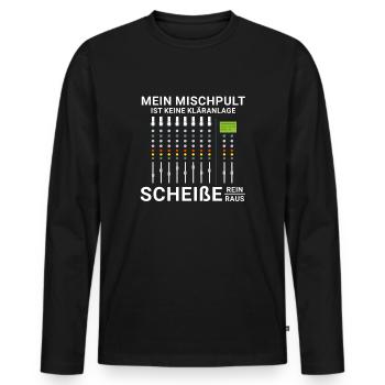 Tontechnik Veranstaltungstechniker Veranstaltung - Männer Premium Bio Langarmshirt - Schwarz - Vorne - Nico (187cm)