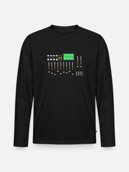 sound engineer - Men's Premium Organic Long Sleeve Shirt - black