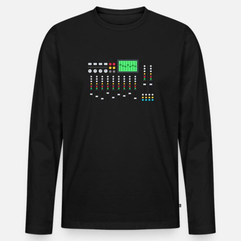 Tontechniker - Männer Premium Bio Langarmshirt - Schwarz