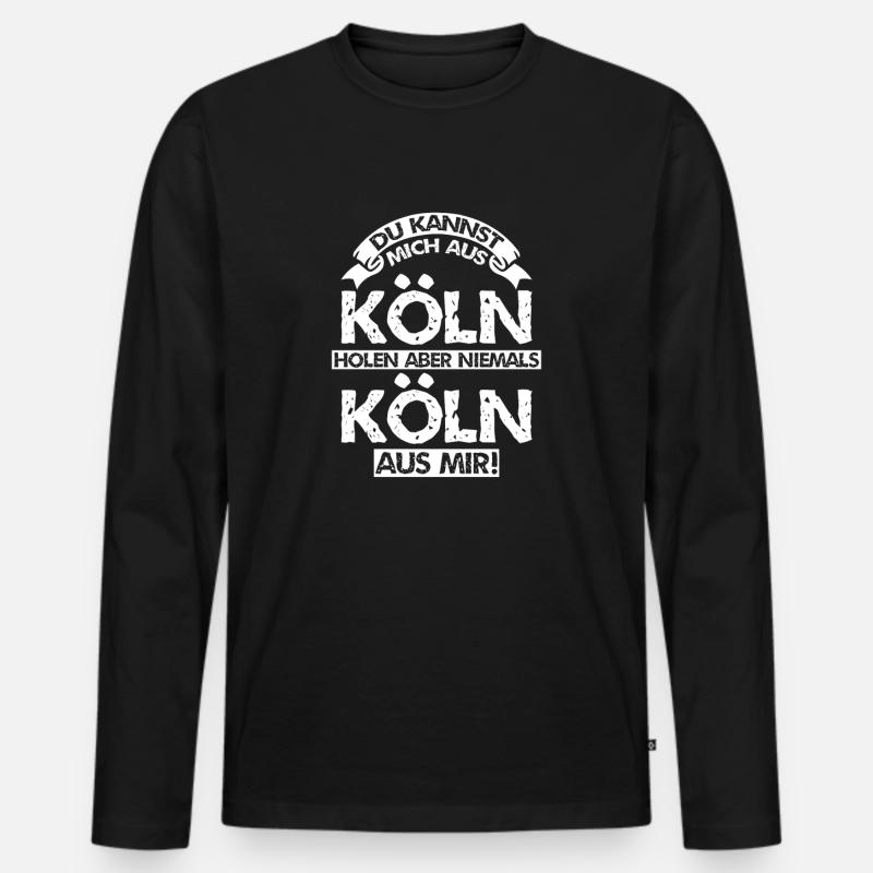 Karneval Köln Kölner - Männer Premium Bio Langarmshirt - Schwarz