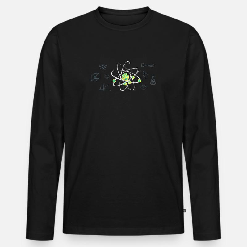 Physiker - Männer Premium Bio Langarmshirt - Schwarz