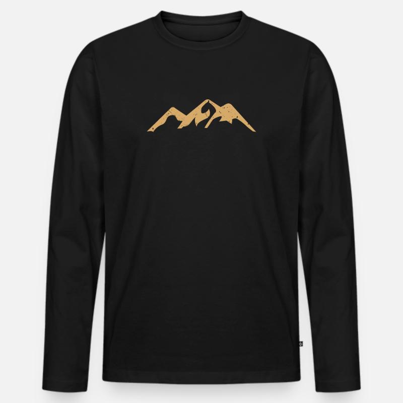 Klettern - Männer Premium Bio Langarmshirt - Schwarz