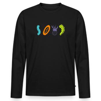 biologist - Men's Premium Organic Long Sleeve Shirt - black - Front - Nico (187cm)