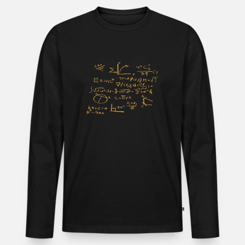 Mathematiker - Männer Premium Bio Langarmshirt - Schwarz
