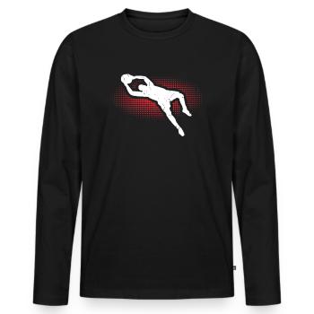 gardien de but - T-shirt manches longues Premium bio Homme - noir - Devant - Nico (187cm)