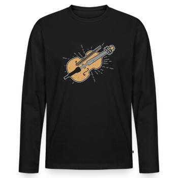 Cello - Männer Premium Bio Langarmshirt - Schwarz - Vorne - Nico (187cm)