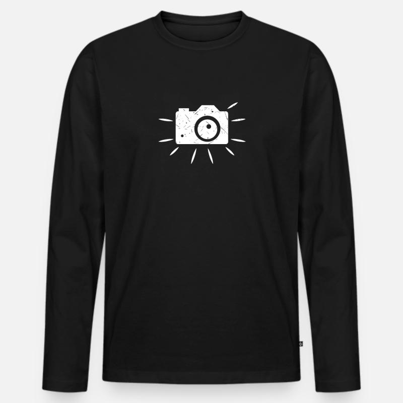 Fotograf - Männer Premium Bio Langarmshirt - Schwarz