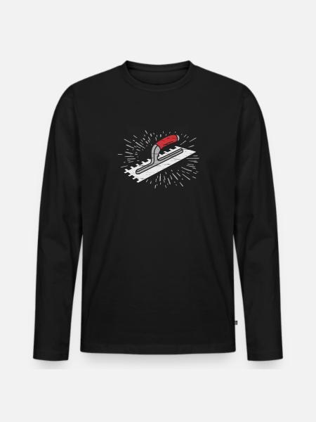 Handwerker - Männer Premium Bio Langarmshirt - Schwarz
