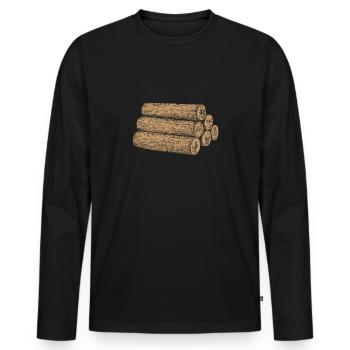 lumberjack - Men's Premium Organic Long Sleeve Shirt - black - Front - Nico (187cm)
