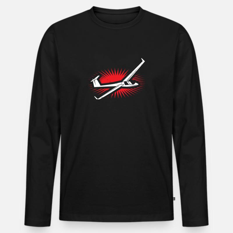 Segelflug - Männer Premium Bio Langarmshirt - Schwarz