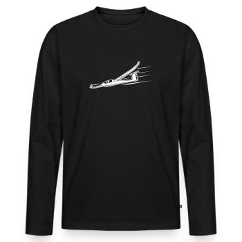 Gliding - Men's Premium Organic Long Sleeve Shirt - black - Front - Nico (187cm)