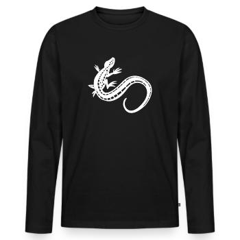 lizard - Men's Premium Organic Long Sleeve Shirt - black - Front - Nico (187cm)