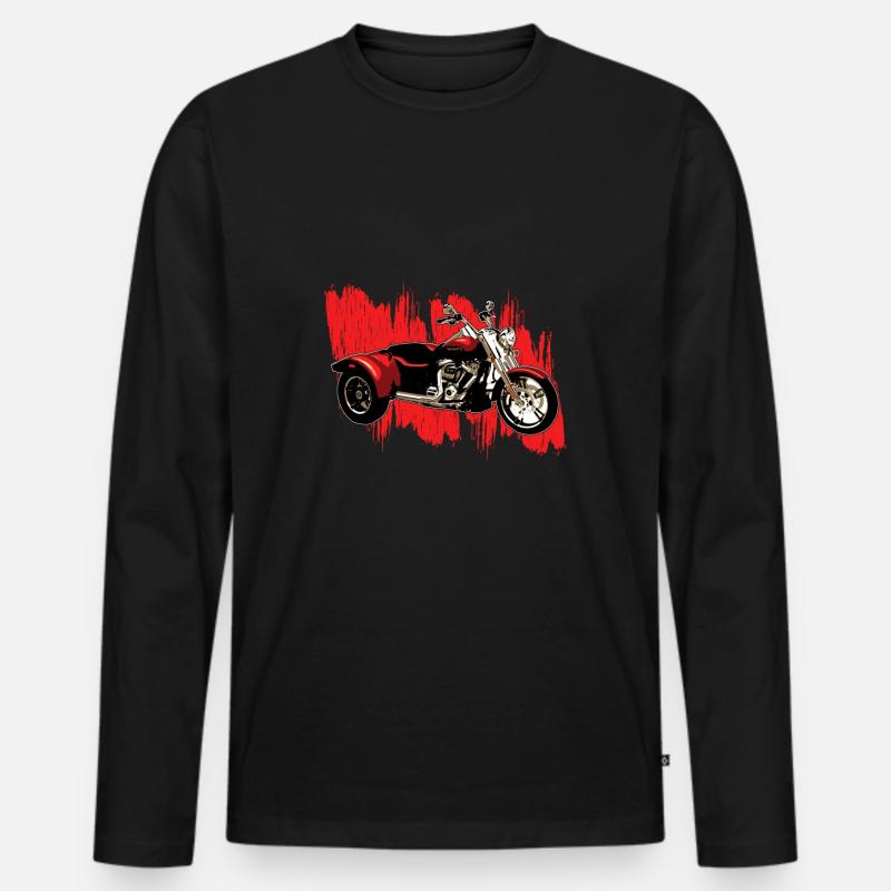 Trike - Männer Premium Bio Langarmshirt - Schwarz