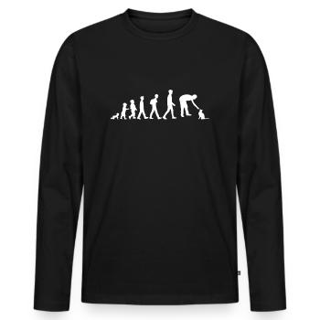 chat Chat - T-shirt manches longues Premium bio Homme - noir - Devant - Nico (187cm)