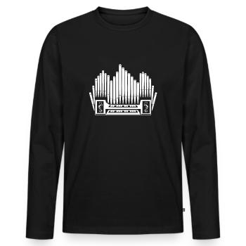 organe - T-shirt manches longues Premium bio Homme - noir - Devant - Nico (187cm)
