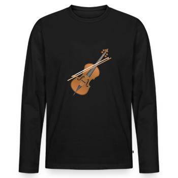 Cello - Männer Premium Bio Langarmshirt - Schwarz - Vorne - Nico (187cm)