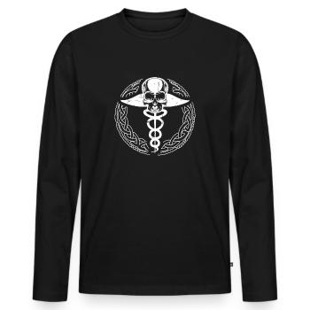 Ambulanciers - T-shirt manches longues Premium bio Homme - noir - Devant - Nico (187cm)
