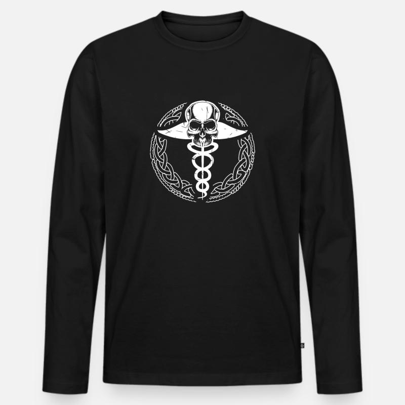 Sanitäter - Männer Premium Bio Langarmshirt - Schwarz