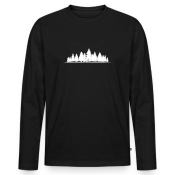 Forêt-Noire - T-shirt manches longues Premium bio Homme - noir - Devant - Nico (187cm)