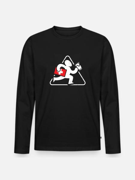 ambulance man - Men's Premium Organic Long Sleeve Shirt - black