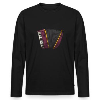 Akkordeon - Männer Premium Bio Langarmshirt - Schwarz - Vorne - Nico (187cm)