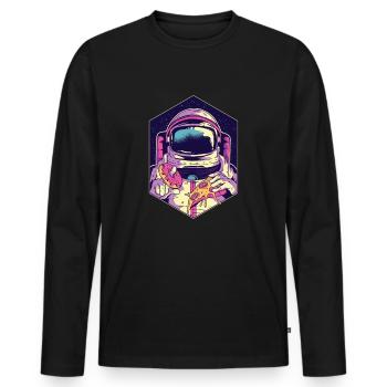 Astronomie - Männer Premium Bio Langarmshirt - Schwarz - Vorne - Nico (187cm)