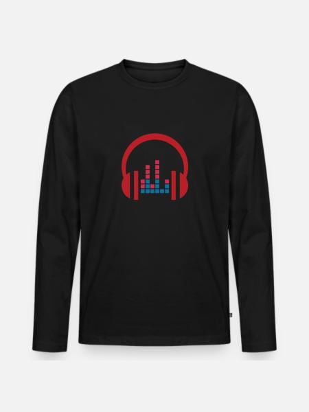 Tontechniker - Männer Premium Bio Langarmshirt - Schwarz