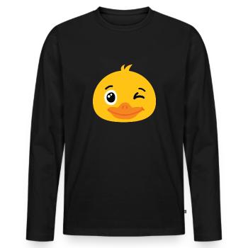 Rentner - Männer Premium Bio Langarmshirt - Schwarz - Vorne - Nico (187cm)