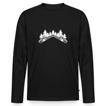 lumberjack - Men's Premium Organic Long Sleeve Shirt - black - Front - Nico (187cm)