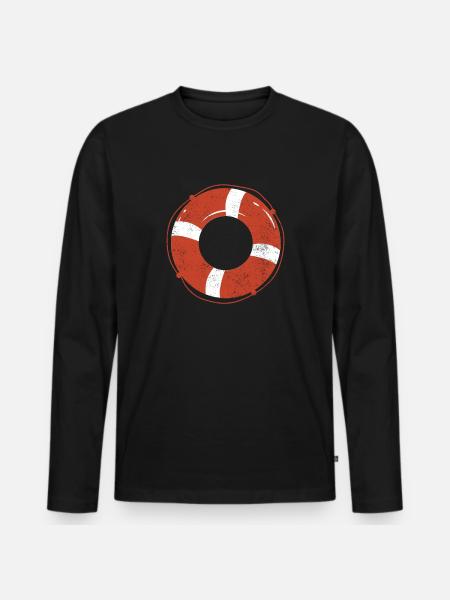 Lifeguard - Men's Premium Organic Long Sleeve Shirt - black