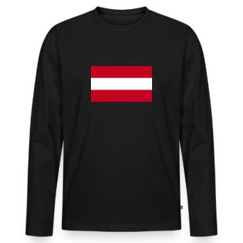 Austria - Men's Premium Organic Long Sleeve Shirt - black - Front - Nico (187cm)