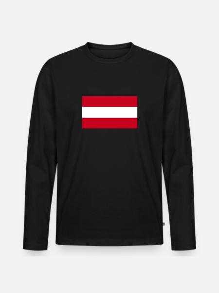 Austria - Men's Premium Organic Long Sleeve Shirt - black