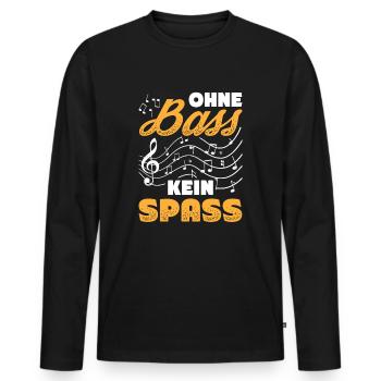 Ohne Bass Kein Spaß Chor Sänger Orchester - Männer Premium Bio Langarmshirt - Schwarz - Vorne - Nico (187cm)