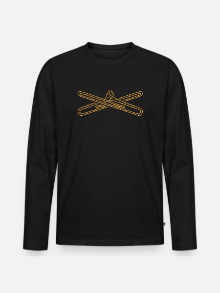 trombone - Men's Premium Organic Long Sleeve Shirt - black