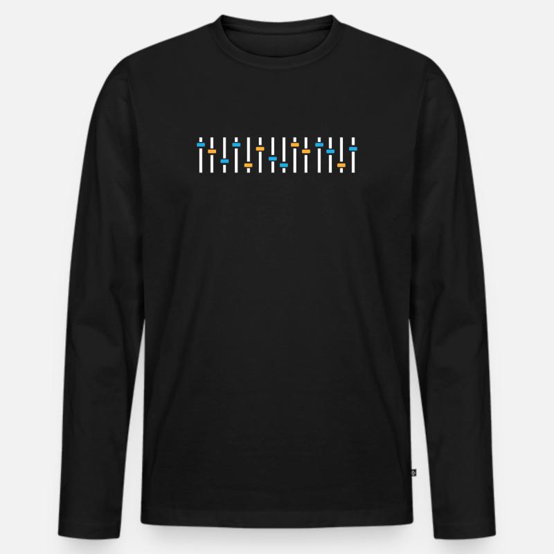 Tontechniker - Männer Premium Bio Langarmshirt - Schwarz
