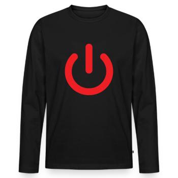 Programmierer - Männer Premium Bio Langarmshirt - Schwarz - Vorne - Nico (187cm)