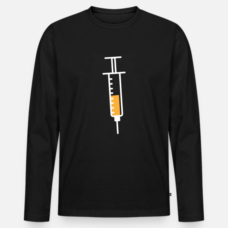 Krankenpfleger - Männer Premium Bio Langarmshirt - Schwarz