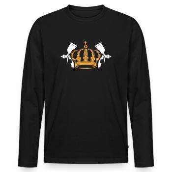 Lackierer - Männer Premium Bio Langarmshirt - Schwarz - Vorne - Nico (187cm)