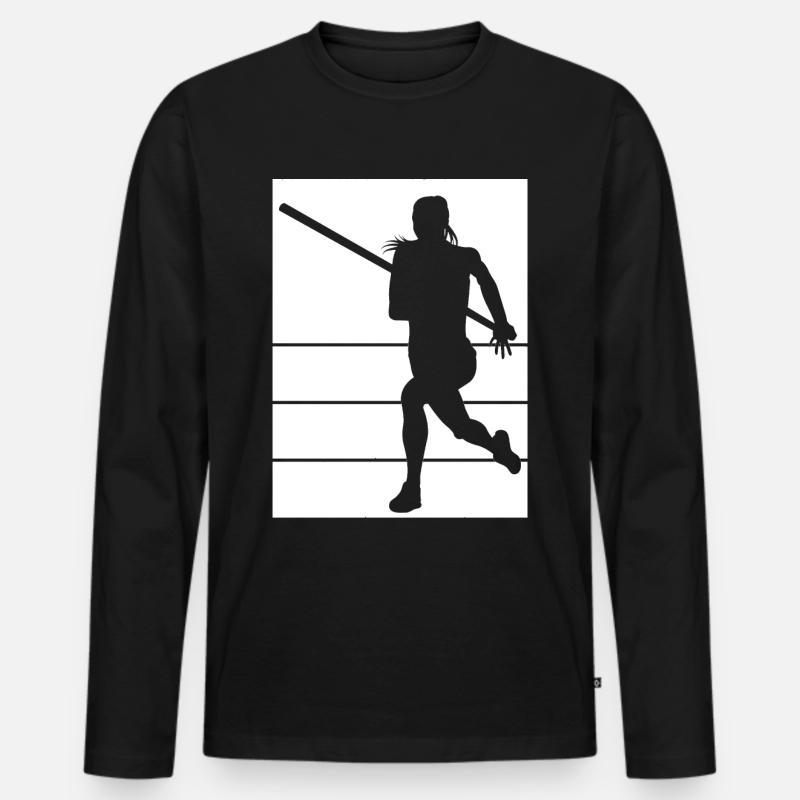 Leichtathletik - Männer Premium Bio Langarmshirt - Schwarz