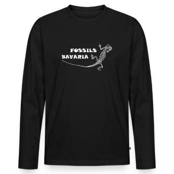 Dinosaurs, fossils, paleontologist, - Men's Premium Organic Long Sleeve Shirt - black - Front - Nico (187cm)