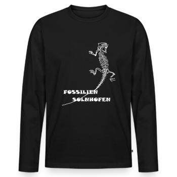 Dinosaurs, fossils, paleontologist, - Men's Premium Organic Long Sleeve Shirt - black - Front - Nico (187cm)