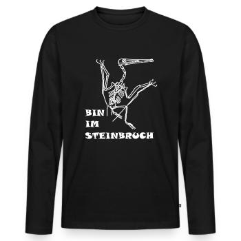 Dinosaurs, fossils, paleontologist, - Men's Premium Organic Long Sleeve Shirt - black - Front - Nico (187cm)