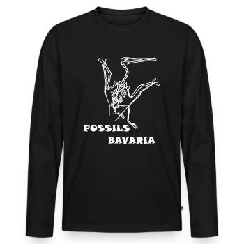 Dinosaurs, fossils, paleontologist, - Men's Premium Organic Long Sleeve Shirt - black - Front - Nico (187cm)