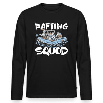 Rafting Squad Outfit for Teams Boating Mountains - Men's Premium Organic Long Sleeve Shirt - black - Front - Nico (187cm)
