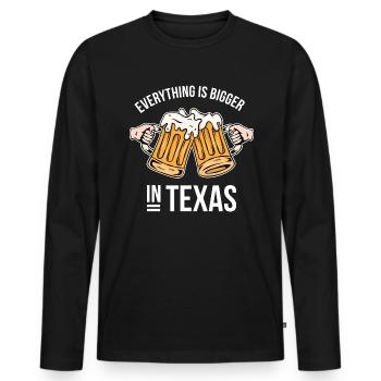Beer in Texas: Design for proud Texans - Men's Premium Organic Long Sleeve Shirt - black - Front - Nico (187cm)