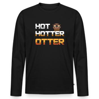 Lustiges Hot Hotter Otter Otterliebe - Männer Premium Bio Langarmshirt - Schwarz - Vorne - Nico (187cm)