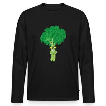 Grünkohl Norddeutschland Kohl Kohlfahrt Norden - Männer Premium Bio Langarmshirt - Schwarz - Vorne - Nico (187cm)