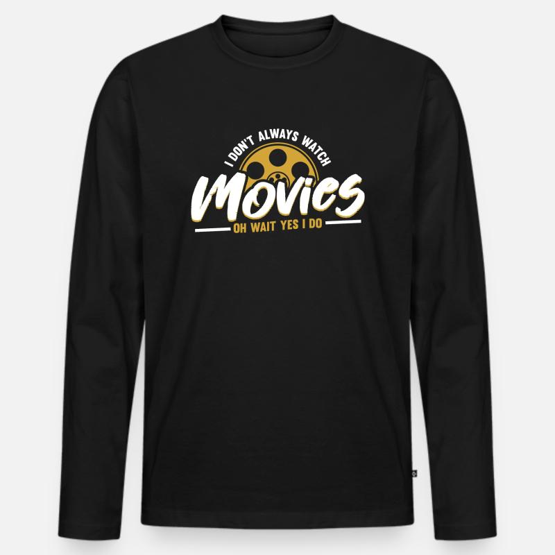 Film - Männer Premium Bio Langarmshirt - Schwarz