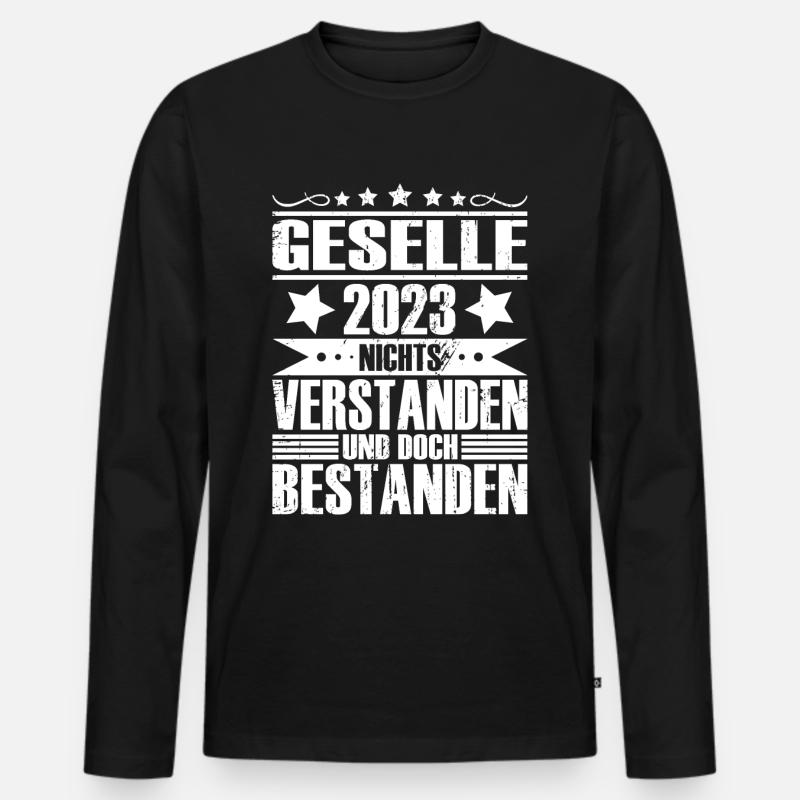 Geselle 2023 - Männer Premium Bio Langarmshirt - Schwarz