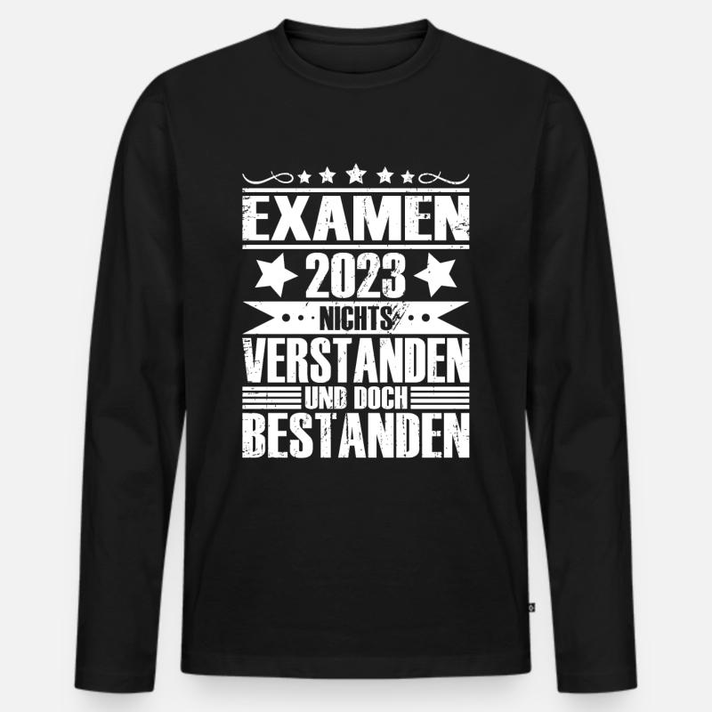 Examen 2023 - Männer Premium Bio Langarmshirt - Schwarz